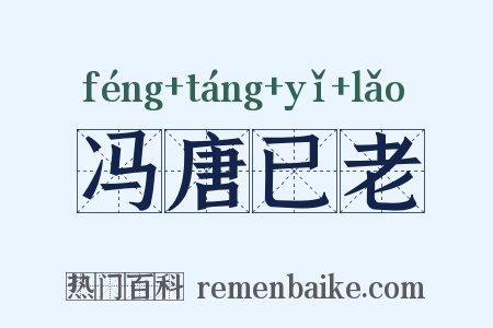 冯唐已老是什么意思的图片